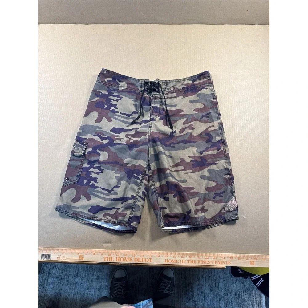 O'Neill Men's Board Shorts, Multi-Camo Print, Drawstring Cargo Pocket